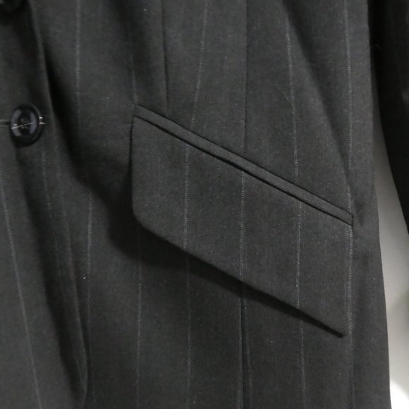 L'OFFICIEL | size 4 | Womens Striped Brown Blazer | Suit Jacket | Made in Canada - Picture 10 of 16